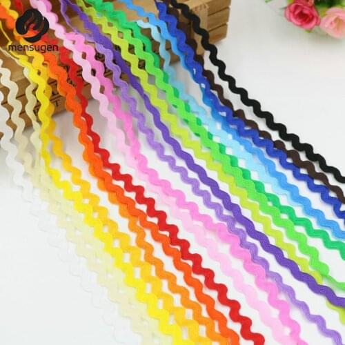 20*2 Meter Grosgrain Ribbon Polyester Multicolor Zig Zag Ribbons DIY Handmade Material for Decoration Each Color 2 Meters#F723-1