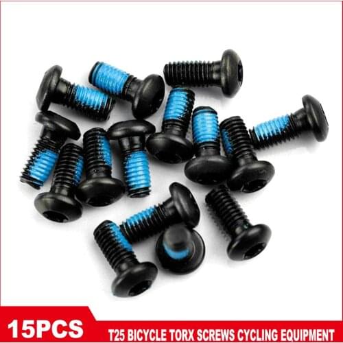 Hot 15 PCS Bicycle Accessories MTB Moutian Road Bike Bicycle M5x10mm Disk Brake Rotor Bolts T25 Torx Screws