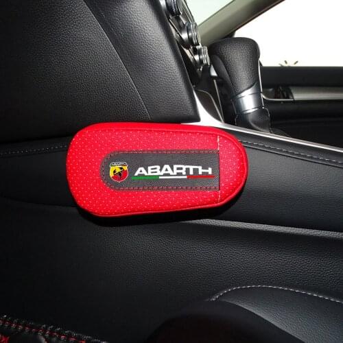 For ABARTH 124 GT Spider 695 pista Scorpione Soft Leather Leg Cushion Knee Pad Armrest pad Seat Supports Car Seat Accessories