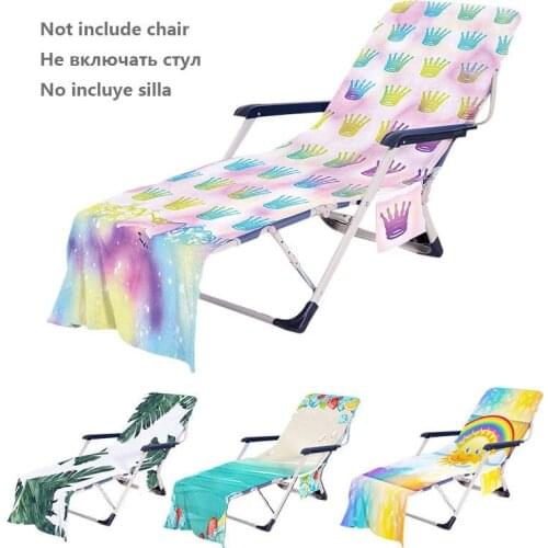 2021 New Summer Deck Chair Cover Adults Sun Lounger Bed Printed Cover Holiday Garden Swimming Pool Lounge Chairs Covers