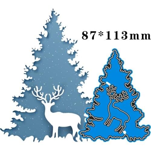87*113mm deer and forest new Metal Cutting Dies for card DIY Scrapbooking stencil Paper Craft Album template Dies
