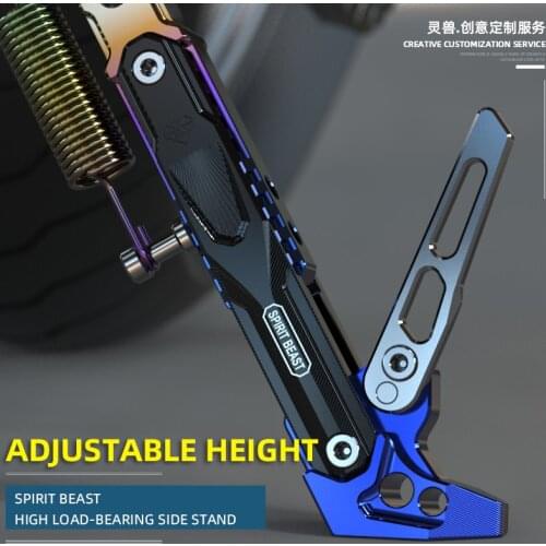 Motorcycle Support Side Frame Adjustable High Side Support Modified Scooter Side Stand Moto Personality and Creative Products