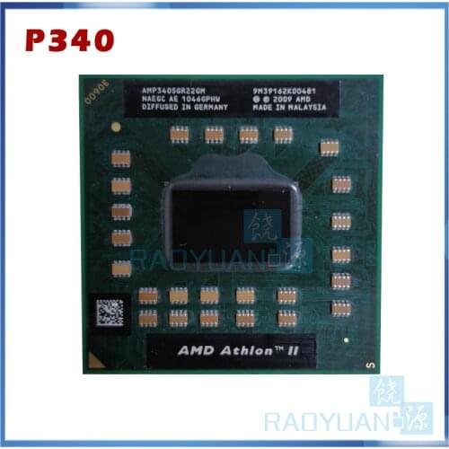 Laptop cpu processor AMD Athlon II Dual-Core P340 AMP340SGR22GM P 340 Mobile (1M Cache 2.2 GHz) Socket S1/S1g4