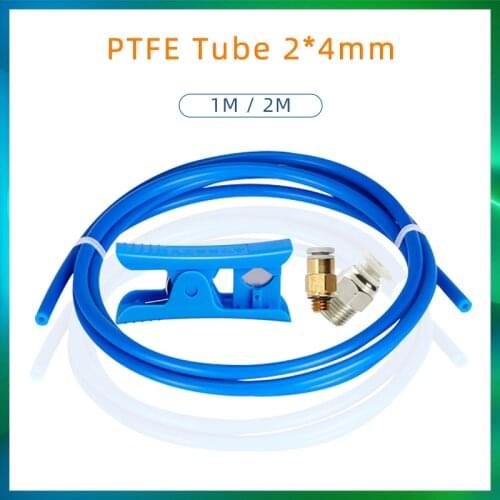 PTFE Tube TL-With 1M PTFE Teflonto Tube 2*4MM for CREALITY Ender 3 CR10 3D Printer Parts