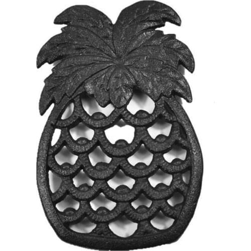 Rustic Cast Iron Pineapple Trivet Decorative Cast Iron Trivet for Hot Pans Kitchen or Dinning Table Decorations