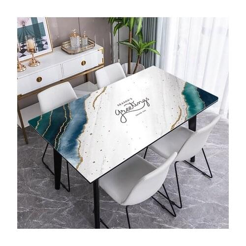 PVC Soft Glass Tablecloth Modern Light Luxury Restaurant Coffee Table Mat Custom Table Mat 1.3mm PVC Table Mat For Home