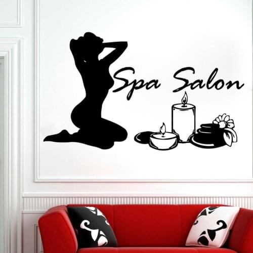 Spa salon Wall Decals Facials Skincare Quote Woman Face Wall Sticker Beauty Salon Wall Decor Vinyl Spa Salon Decor Decals C629