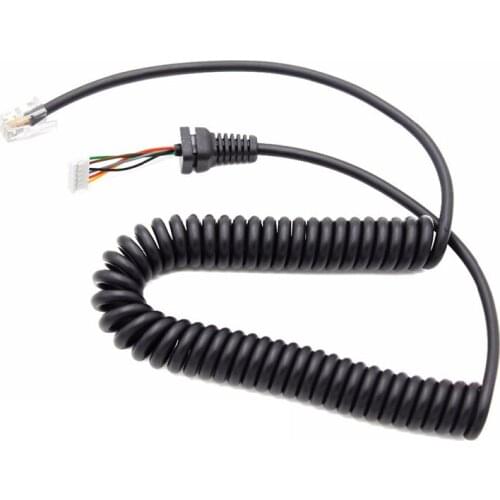 Telephone Spring Line Car Hand Speaker Microphone Replacement Mic Cables Cord Wire For YAESU MH-48A For Car Radio Talkie Walkie