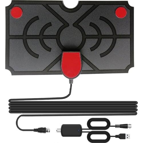 HDTV Box HD Digital Indoor TV Flat Computer Antenna Booster Active Indoor Aerial HD Flat Design TV Antenna