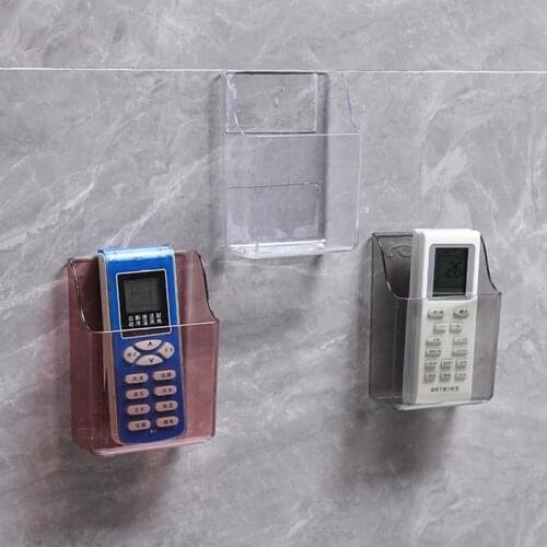 TV Remote Control Storage Box Air Conditioner Storage Case Mobile Phone Plug Holder Stand Container Wall Mounted Organizer