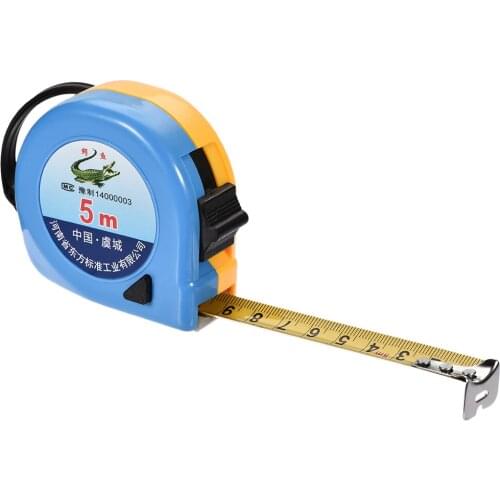 Uxcell 1pcs Tape Measure 5 Meter 16 Feet Retractable Metric Plastic Round Case for Construction home use DIY Measurements