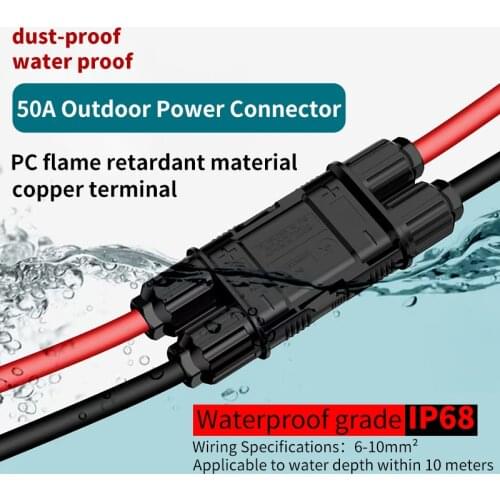 50a600v waterproof connector plug in car air conditioning DC24V / 12 v battery connection head to take off the plug