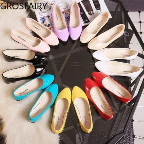 Womens Shoes, Outing Shoes, Flat Shoes, Womens Single Shoes, Peas Shoes, Small White Shoes, Black PU Leather Flat Shoes