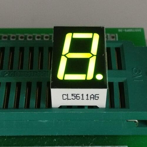 10PCS New 1 Bit 0.56 inch Digital Tube LED Display yellow green Light 7 Segment Common Cathode/Anode