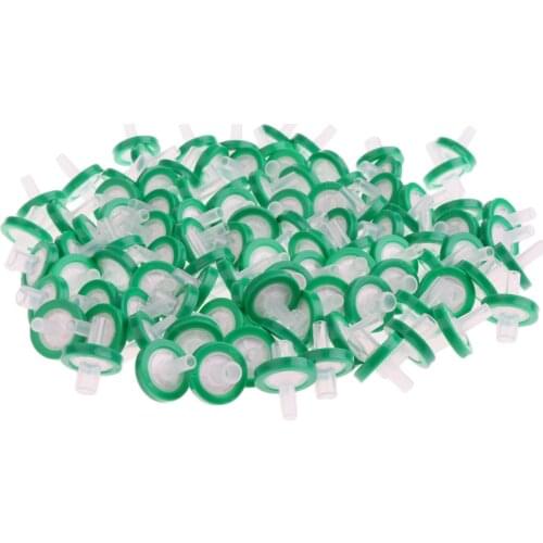 100pcs Scientific Green Filters 13 Mm Diameter 0.22um Organic Solution Membrane