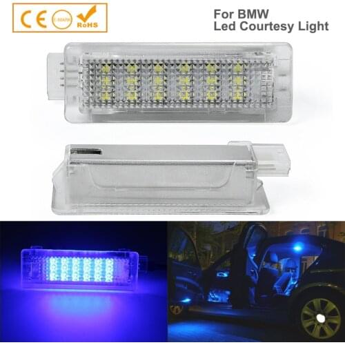 2pcs LED Courtesy Door Footwell interior TrunK Luggage Light Lamps For BMW E90 E91 E92 E93 E60 E70 E82 E87 X1 X3 X5 X6 F10 Mini
