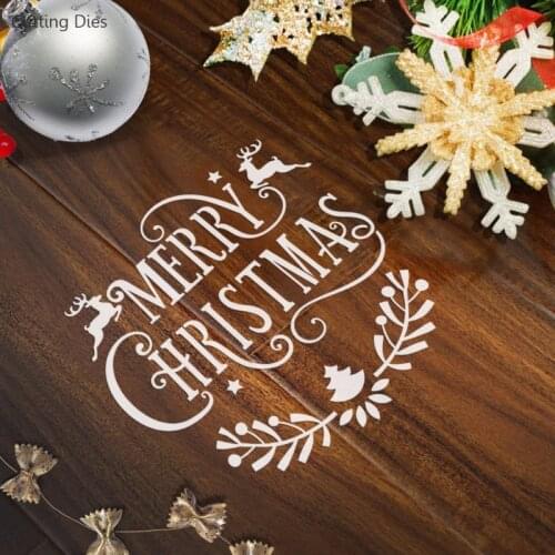 2019 Merry Christmas Layering Stencils For Walls Painting Scrapbooking Stamp Album Decor Embossing Paper Card Template