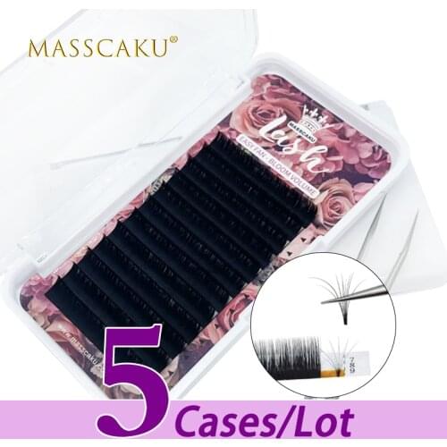 5case/lot High quality 12rows C/D curl easy fanning eyelash extensions matte material soft make up lashes 8mm-20mm cilios