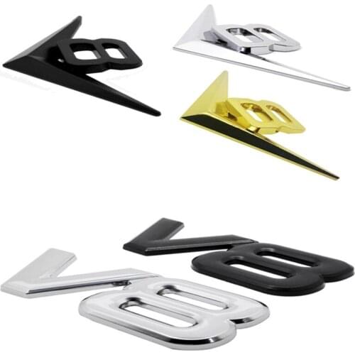 Car-styling Metal Body Badge Stickers for V8 Engine Logo Trunk Emblem Decals Decor for Opel Renault Ferrari Subaru Toyota Jeep