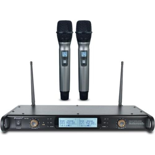 Baomic BM-7300 Dual handheld microphone Conference & Speech UHF TRUE DIVERSITY WIRELESS MICROPHONE Engineering church KTV stage