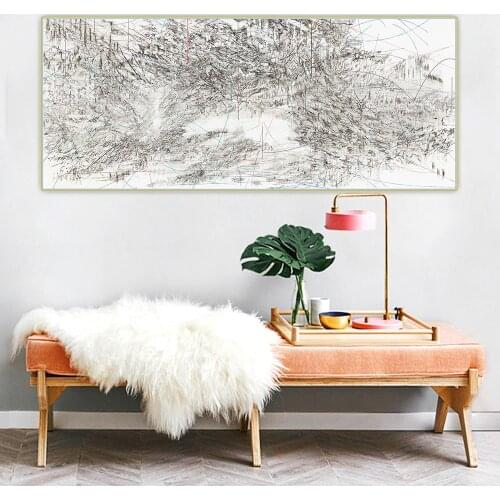 Citon Julie Mehretu《Beloved,2013》Abstract Canvas Art Oil Painting Artwork Poster Picture Wall Decor Background Home Decoration