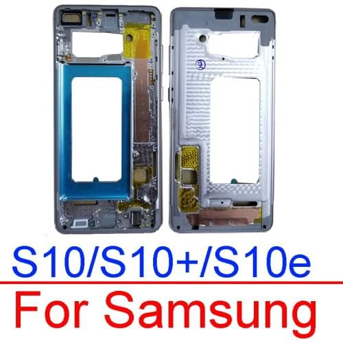 For Samsung Galaxy S10 G973 S10E G970 S10Plus S10+ G975 Middle Frame Midplate Bezel Chassis Housing Replacement Parts