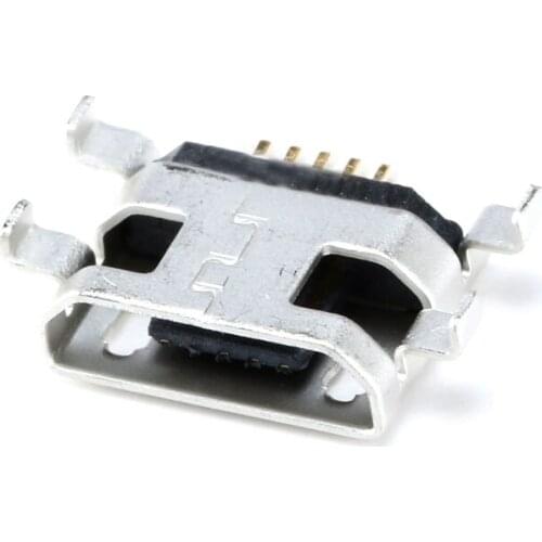 10pcs 0.8mm Micro USB 5pin B type Female Connector For Mobile Phone Mini USB Jack Connector 5pin Charging Socket Four feet plug