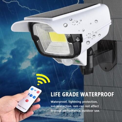 Simulation Surveillance Camera LED Wall Lamp Outdoor Wireless Motion Sensor Waterproof Courtyard Solar Light