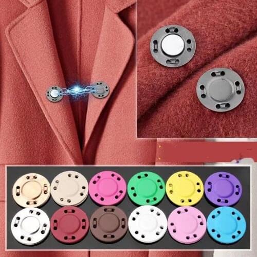 20mm Colourful Hidden Metal Magnetic Snaps Button Sewing Supplies Magnet Stone DIY overcoat Handbag Sewing Buttons