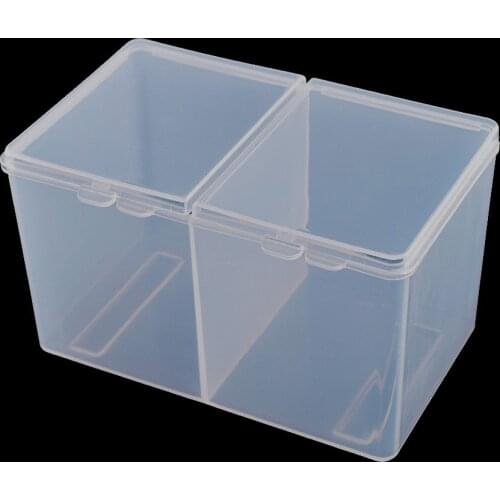 Microblading Double Grids Transparent Cotton Sheet Storage Makeup Pad Swab Box Tattoo Accessory