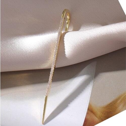 Emmaya New Arrival Simple Stick Shape Earring For Female Modern Jewelry With Shiny Cubic Zircon Fashion Party Delicate Dress-Up