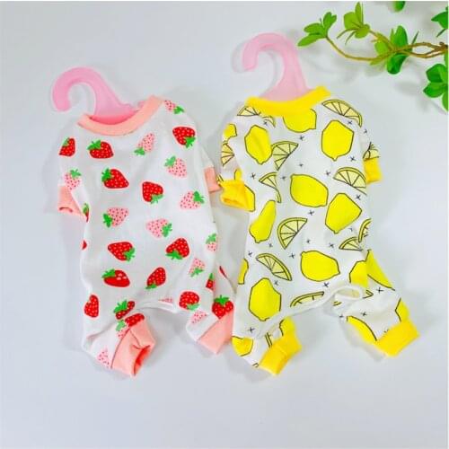 Pet Outfit Spring Summer Dog Clothes Jumpsuit Pajamas Sleepwear Pomeranian Puppy Costume Small Dog Clothing Overalls Pyjama
