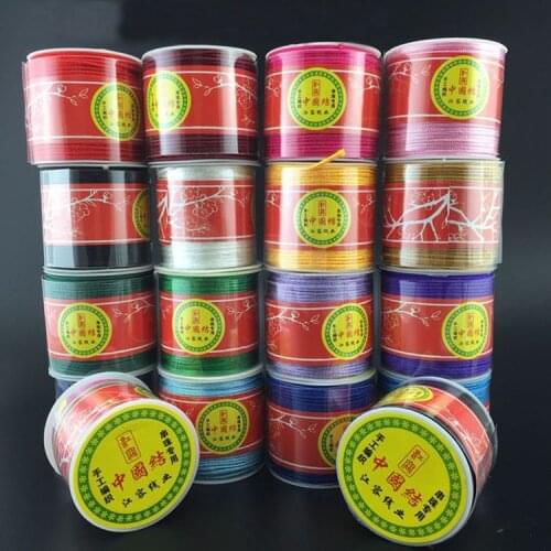 Wholesale 40M/Spool 1.5MM Mix Color Nylon Black Chinese Knotting Macrame Cord Braided DIY Beading Shamballa String Thread