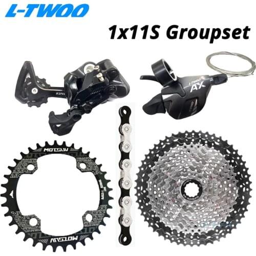 LTWOO AX 1X11S 11S 11 Speed Groupset shift lever rear derailleur KMC X11 SUNSHINE Cassette 46T 50T 52T MOTSUV Chainring 32-38T
