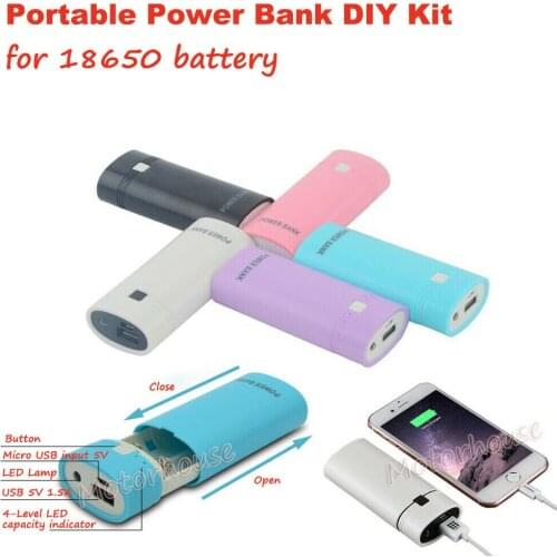 Portable 5V USB 3.7v Li-ion Lithium 18650 Battery Charger Box Kit DIY Power Bank