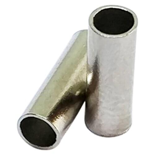 INFOF 500/1000pcs Fishing Swivels Single Sleeves 1.0mm-3.0mm Stainless Steel Fishing Connector Line Tube Wire Leader Connection