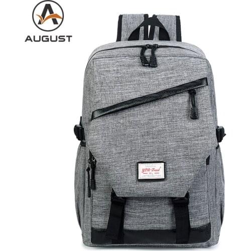 August Men 15.6 Inch Laptop Backpack Waterproof School Backpack bags for Teenager Female Male Travel Backpack Mochila