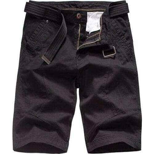 Fad Summer Mens Cargo Shorts Brand Green Army Military Tactical Shorts Men Cotton Loose Work Casual Short Pants No Belt