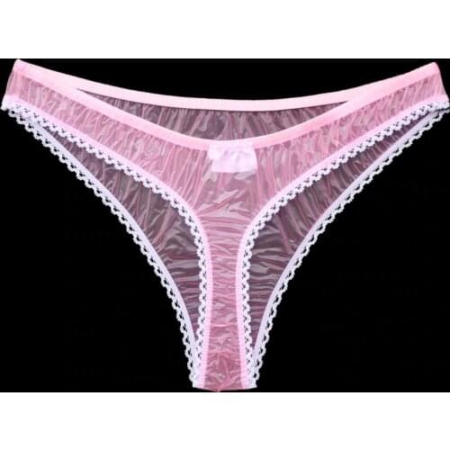 Haian PVC G-String Lace Panties Ladies BriefsT-05