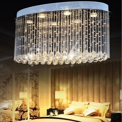 Ceiling Crystal Restaurant light oval simple bedroom lights personalized creative clothing store ceiling restaurant lights led