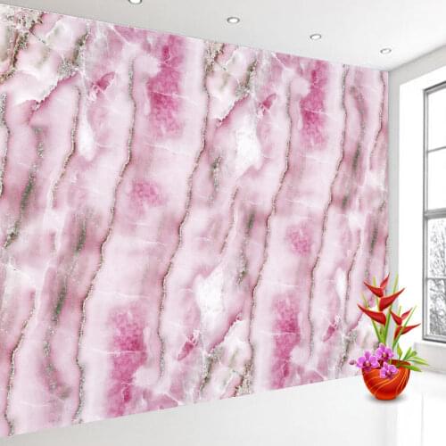 Pink Marble Texture Customs 3d Walls Paper Murals Wallpaper Wallpapers for Living Room Wall Paper 3d Papers Home Decors Rolls