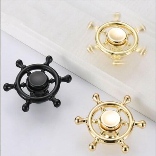 Creative Single Hole Knob Captain Rudder Steering Wheel Handle Kitchen Closet Door Pull Handle Furniture Handle Hardware Knob