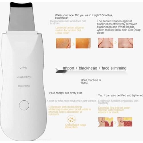 Ultrasonic Cleaning Massager for Face Skin Care Acne Blackheads Remover Tool Scrubber Peeling Cavitation Facial
