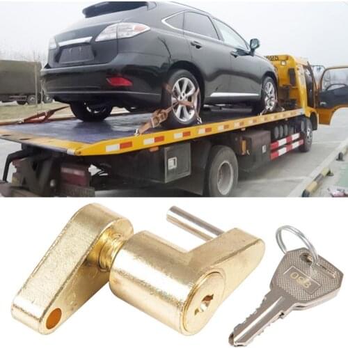 Zinc Alloy 1/4inch Universal Trailer Tow Hitch Bar Coupler Lock with 2 Keys Rust-proof Car Lock Trailer Coupler Lock