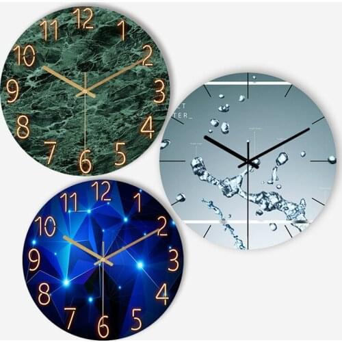 Living room bedroom fashion creative quartz clock home modern glass silent wall clock home decor