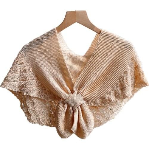 1pcs African Lace Fabric Fishtail Shawl Womens New Spring And Summer Rayon Knot With Solid Color Dress Accessories Carft Sewing