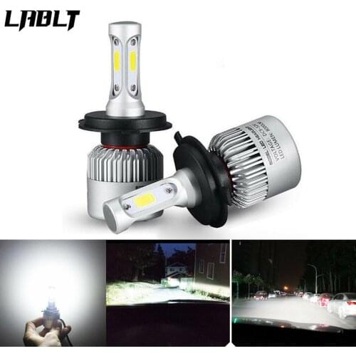 2x H4 9003 LED Headlight Kit 2400W 295000LM High-Low Beam Bulb 6000K Lamp White