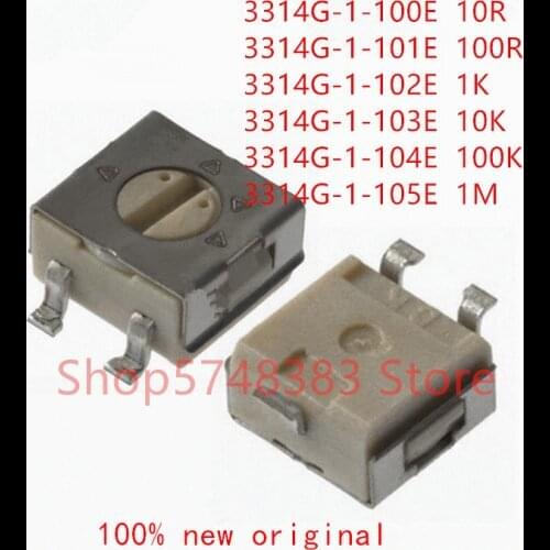20PCS/LOT 3314G-1-100E 3314G-1-101E 3314G-1-102E 3314G-1-103E 3314G-1-104E 3314G-1-105E 3314G-1 10R 100R 1K 10K 100K 1M