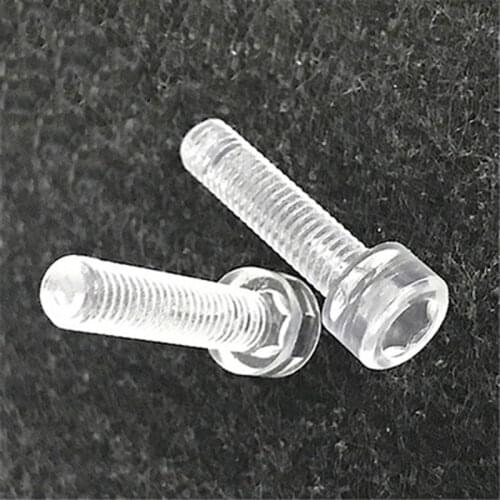 20pcs M6 M8 Transparent PC polycarbonate Hexagon socket heads Cup head bolt Plastic screw 12mm-30mm Length