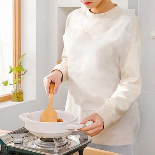 5pcs/set Disposable CPE Waterproof Sleeveless Apron Waterproof and Oil Repellent Multipurpose Apron Kitchen Cooking Apron